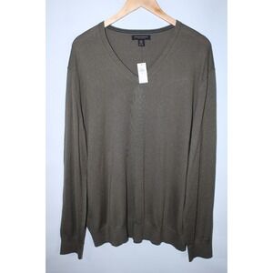 NWT Banana Republic Men's XXL Green V-Neck Luxury Blend Sweater